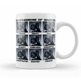 Baskı Dükkanı KB6910 Vader Expressions Porselen Kupa Bardak