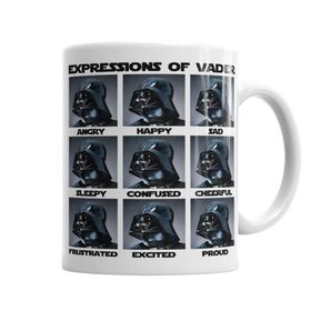 Baskı Dükkanı KB6910 Vader Expressions Porselen Kupa Bardak