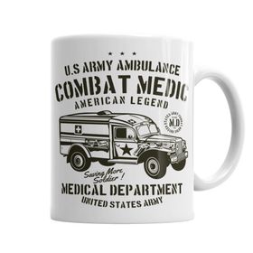 Baskı Dükkanı KB6914 Us Army Ambulance Porselen Kupa Bardak