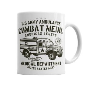 Baskı Dükkanı KB6914 Us Army Ambulance Porselen Kupa Bardak