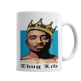 Baskı Dükkanı KB6928 Tupac Thug Life Porselen Kupa Bardak