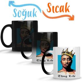 Baskı Dükkanı KB6928 Tupac Thug Life Porselen Kupa Bardak