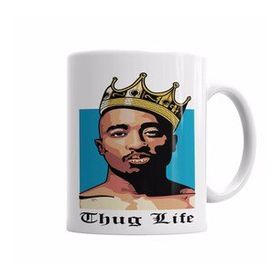 Baskı Dükkanı KB6928 Tupac Thug Life Porselen Kupa Bardak