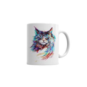 Baskı Dükkanı KB6937 Trius Animals Gato Renkli Kedi Cat Porselen Kupa Bardak