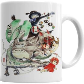 Baskı Dükkanı KB6938 Tributo Totoro Anime Porselen Kupa Bardak