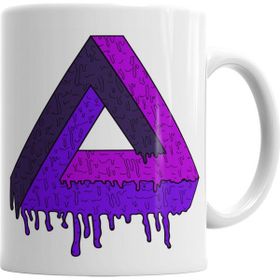 Baskı Dükkanı KB6939 Triangle Psychedelic Porselen Kupa Bardak