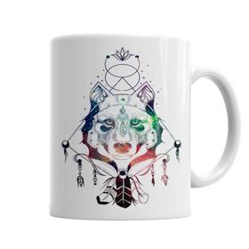 Baskı Dükkanı KB6939 Triangle Psychedelic Porselen Kupa Bardak