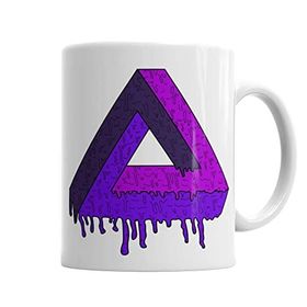 Baskı Dükkanı KB6939 Triangle Psychedelic Porselen Kupa Bardak