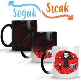 Baskı Dükkanı KB6954 Toddyn Bendy Sans Puppet Red Porselen Kupa Bardak