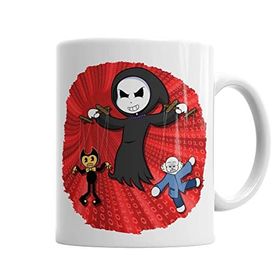 Baskı Dükkanı KB6954 Toddyn Bendy Sans Puppet Red Porselen Kupa Bardak