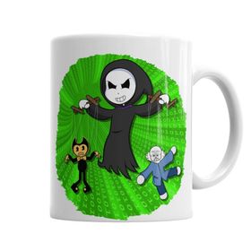 Baskı Dükkanı KB6955 Toddyn Bendy Sans Puppet Green Porselen Kupa Bardak