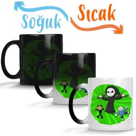 Baskı Dükkanı KB6955 Toddyn Bendy Sans Puppet Green Porselen Kupa Bardak
