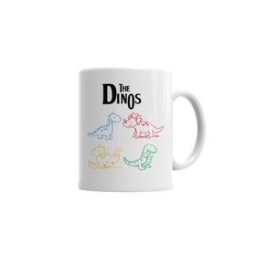 Baskı Dükkanı KB6991 The Dinos White Dinozorlar Porselen Kupa Bardak