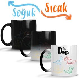 Baskı Dükkanı KB6991 The Dinos White Dinozorlar Porselen Kupa Bardak