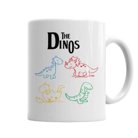 Baskı Dükkanı KB6991 The Dinos White Dinozorlar Porselen Kupa Bardak