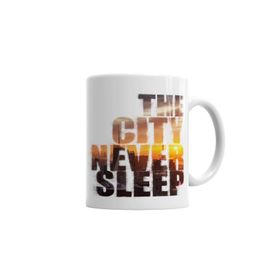 Baskı Dükkanı KB6993 The City Never Sleep Porselen Kupa Bardak