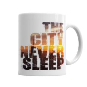 Baskı Dükkanı KB6993 The City Never Sleep Porselen Kupa Bardak