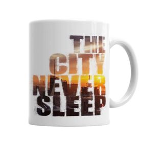 Baskı Dükkanı KB6993 The City Never Sleep Porselen Kupa Bardak