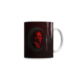 Baskı Dükkanı KB7013 Atatürk Porselen Kupa Bardak