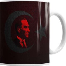 Baskı Dükkanı KB7014 Atatürk Imzalı Porselen Kupa Bardak