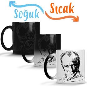 Baskı Dükkanı KB7015 Atatürk Imzalı Porselen Kupa Bardak