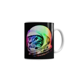 Baskı Dükkanı KB7025 Astronot Cat Kedi Porselen Kupa Bardak