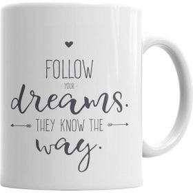 Baskı Dükkanı KB7044 Znn Follow Dreams Porselen Kupa Bardak