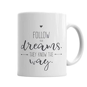 Baskı Dükkanı KB7044 Znn Follow Dreams Porselen Kupa Bardak