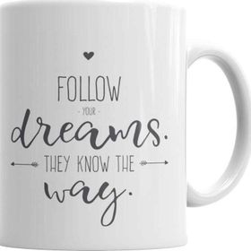 Baskı Dükkanı KB7044 Znn Follow Dreams Porselen Kupa Bardak