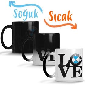 Baskı Dükkanı KB705 Love Bmw Aşk Bmw Porselen Kupa Bardak