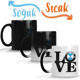 Baskı Dükkanı KB705 Love Bmw Aşk Bmw Porselen Kupa Bardak