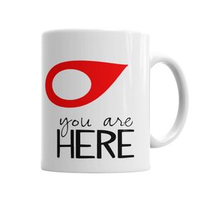 Baskı Dükkanı KB7061 You Are Here Porselen Kupa Bardak