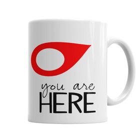Baskı Dükkanı KB7061 You Are Here Porselen Kupa Bardak