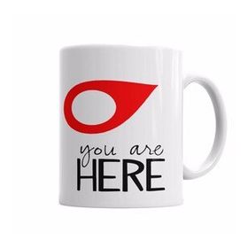 Baskı Dükkanı KB7061 You Are Here Porselen Kupa Bardak
