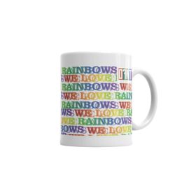 Baskı Dükkanı KB7079 We Love Rainbows Porselen Kupa Bardak