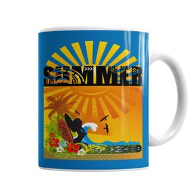 Baskı Dükkanı KB7097 Verao Summer Porselen Kupa Bardak