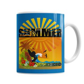 Baskı Dükkanı KB7097 Verao Summer Porselen Kupa Bardak