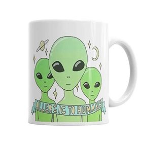 Baskı Dükkanı KB71 Allergic To Humans Porselen Kupa Bardak