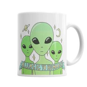 Baskı Dükkanı KB71 Allergic To Humans Porselen Kupa Bardak