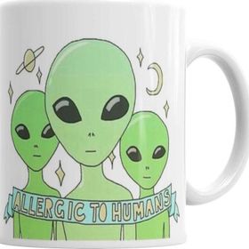 Baskı Dükkanı KB71 Allergic To Humans Porselen Kupa Bardak