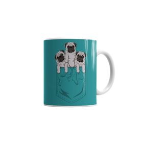 Baskı Dükkanı KB7142 Cepte Pug Porselen Kupa Bardak