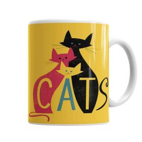 Baskı Dükkanı KB7147 Cats Kediler Porselen Kupa Bardak