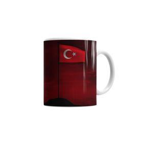 Baskı Dükkanı KB7186 Bayrakları Bayrak Yapan Üstündeki Kandır Porselen Kupa Bardak