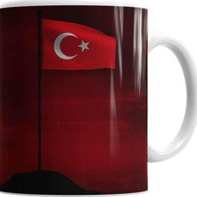 Baskı Dükkanı KB7186 Bayrakları Bayrak Yapan Üstündeki Kandır Porselen Kupa Bardak