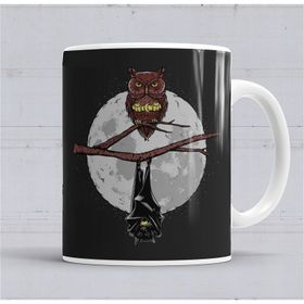 Baskı Dükkanı KB7195 Batman Ve Baykuş Porselen Kupa Bardak