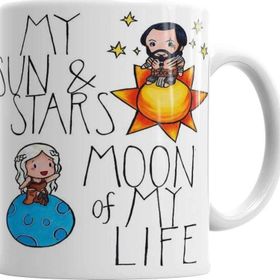 Baskı Dükkanı KB7215 Khaleesi Ve Khal Drogo Porselen Kupa Bardak
