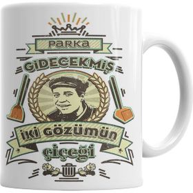 Baskı Dükkanı KB7216 Kemal Sunal Parka Gidecekmiş Iki Gözümün Çiçeği Kupa Bardak