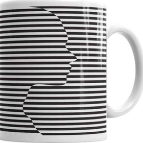 Baskı Dükkanı KB7223 Kafa Fügürü Porselen Kupa Bardak