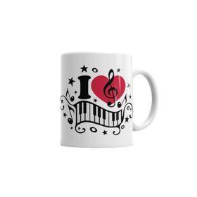 Baskı Dükkanı KB7239 I Lowe Muzic Müzik Porselen Kupa Bardak