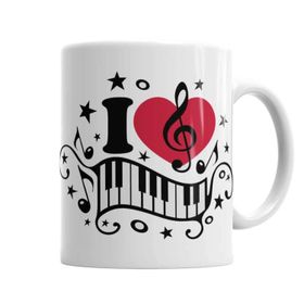 Baskı Dükkanı KB7239 I Lowe Muzic Müzik Porselen Kupa Bardak